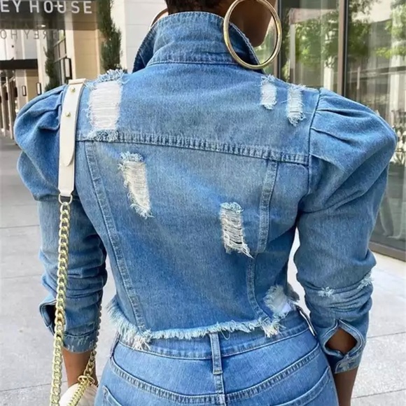 Distressed Denim Jacket - Picture 2 of 3